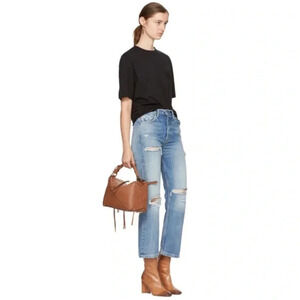 GRLFRND “Linda” wide leg jeans in Golden Girl size 27